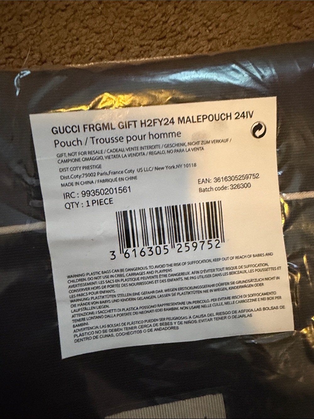 Gucci Black Toiletry Pouch